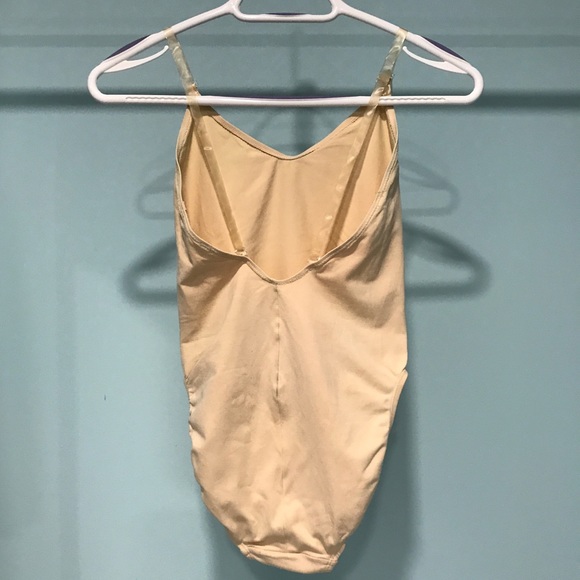Capezio Beige Leotard W/ Clear Adjustable Straps - Picture 4 of 8